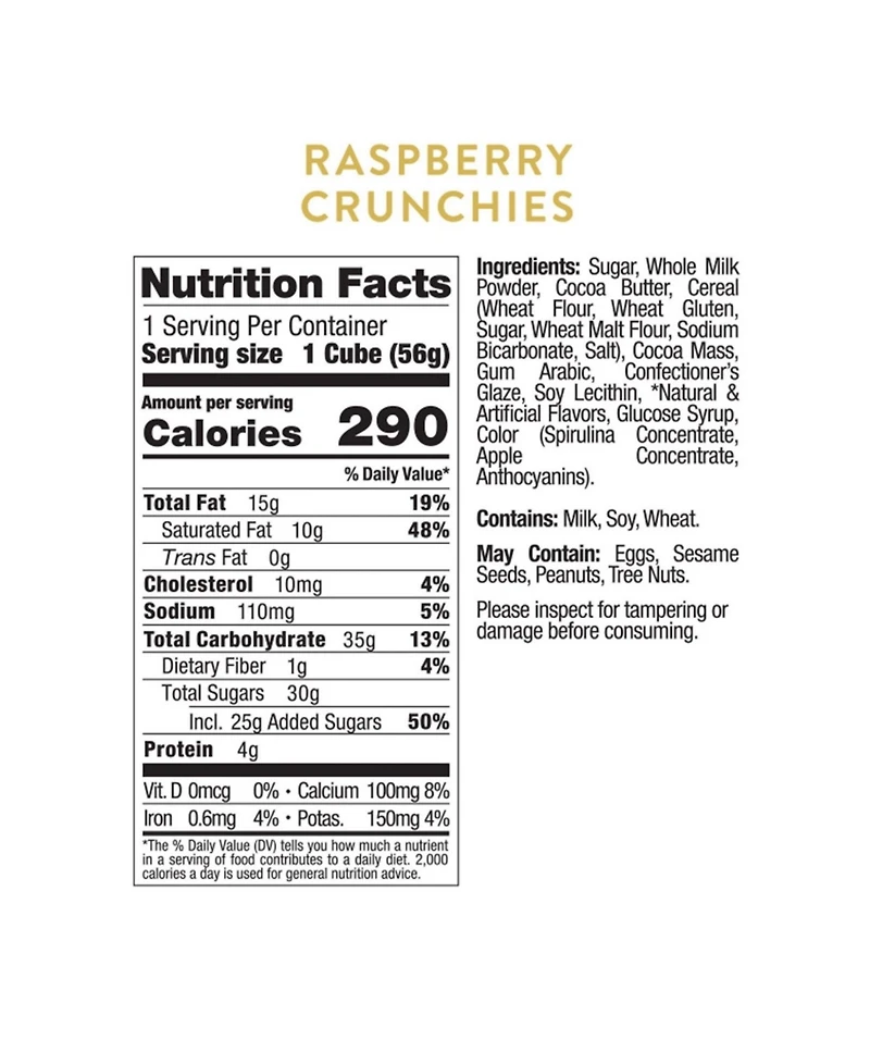 Sugarfina Holiday Raspberry Crunchies, 3 Piece