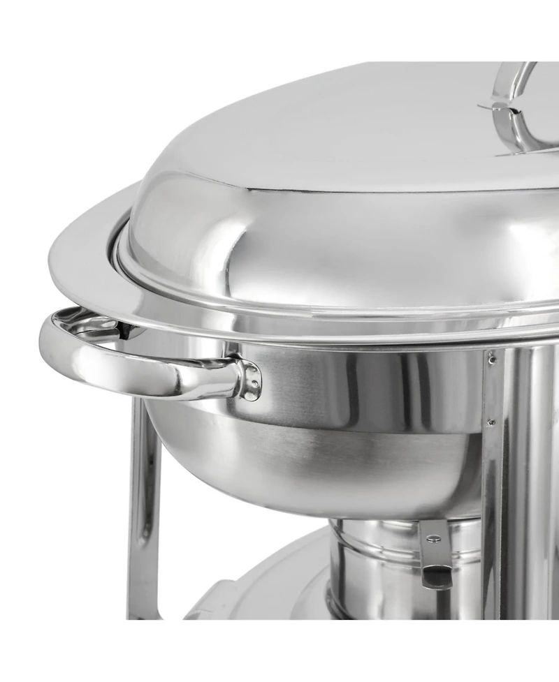 MegaChef 5.8 Quart Stainless Steel Oval Professional Chafing Dish/Food Warmer/Buffet Server Serving Dish