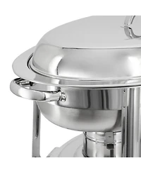 MegaChef 5.8 Quart Stainless Steel Oval Professional Chafing Dish/Food Warmer/Buffet Server Serving Dish