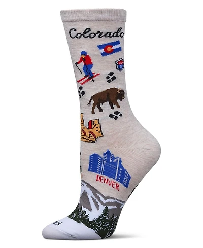 MeMoi Women's Colorado Rayon From Crew Socks