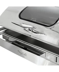 MegaChef 9.5 Quart Oblong Roll Top Stainless Steel Professional Chafing Dish/Food Warmer/Buffet Server with Window