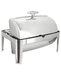 MegaChef 9.5 Quart Oblong Roll Top Stainless Steel Professional Chafing Dish/Food Warmer/Buffet Server Serving Trays