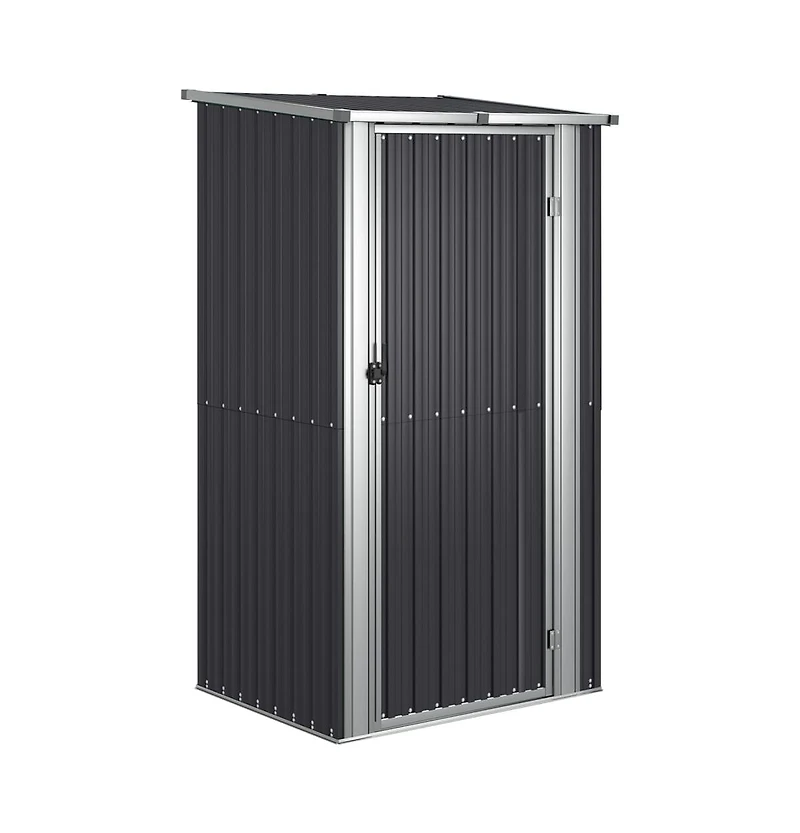 vidaXL Garden Shed Anthracite Galvanized steel 46.7x38.2x82.5 in