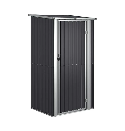 vidaXL Garden Shed Anthracite Galvanized steel 46.7x38.2x82.5 in