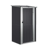 vidaXL Garden Shed Anthracite Galvanized steel 46.7x38.2x82.5 in