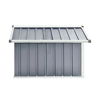 vidaXL Garden Shed Grey Galvanized steel Standard Durable Garden Shed