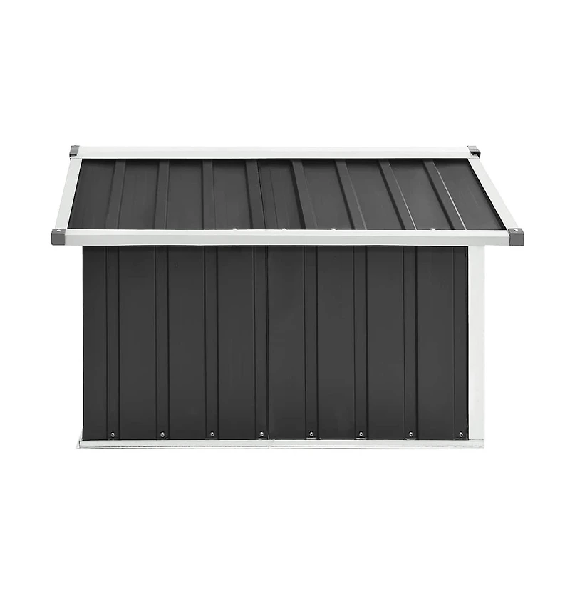 vidaXL Garden Shed Anthracite Galvanized steel Medium Durable