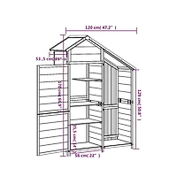 Garden Tool Shed Brown Solid pine wood, Plywood Medium