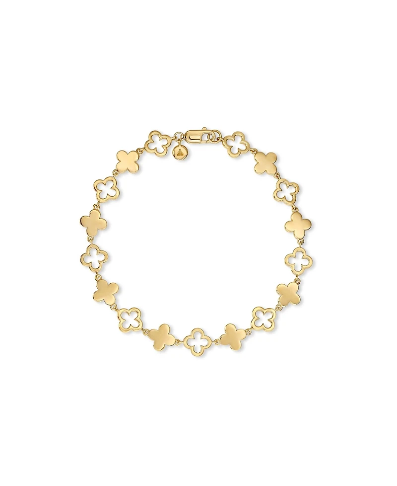 Devata Clover Chain Bracelet in Gold Plated Sterling Silver