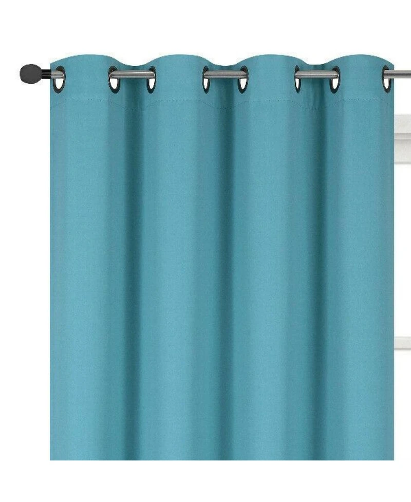 Kate Aurora 100% Thermal Blackout Bath & Kitchen Window Curtains - 50 in. W x 45 L, Teal