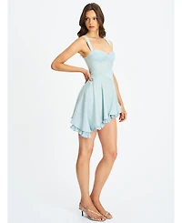 Miss Circle Women's Yaffa Baby Blue Asymmetrical Mini Dress