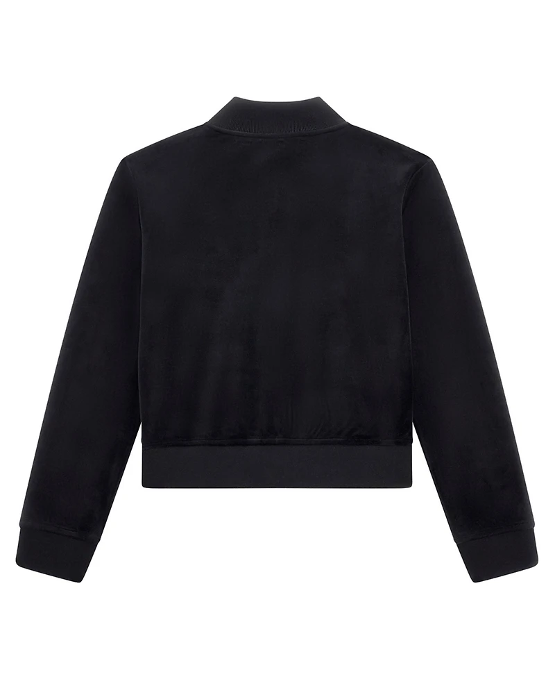 Guess Girls 8-16 Velour Rhinestone-Embellished Triangle Logo Active Sweatshirt