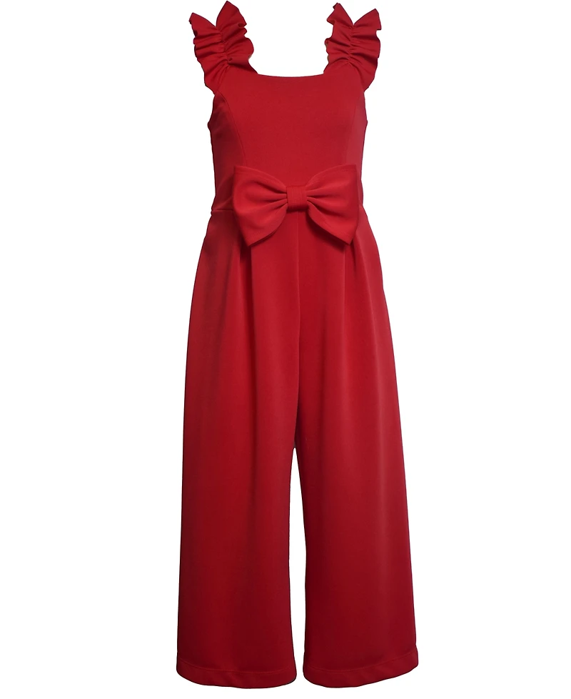 Bonnie Jean Girls 7-16 Ruffled Scuba Jumpsuit