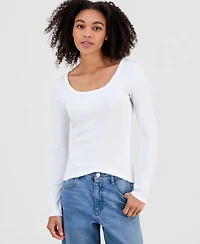 Self Esteem Juniors' Basic Soft Rib Long-Sleeve Top