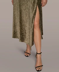 Donna Karan New York Women's Crinkle Asymmetric Midi Dress