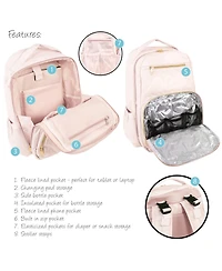 Hudson Baby Girls Premium Diaper Bag Backpack and Changing Pad
