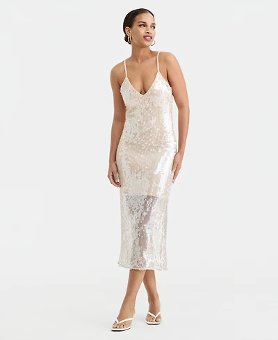Bar Iii Women's Sequin Bodycon Midi Dress, Macy's Exclusive