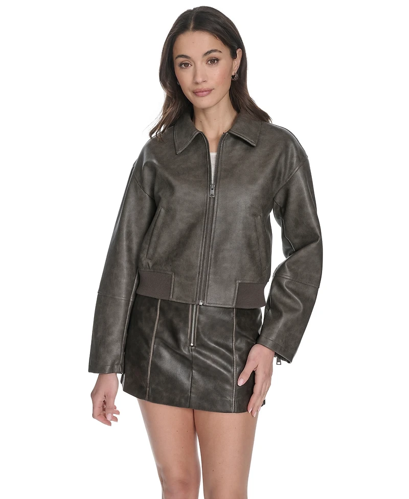 Levi's Women's Regular Faux Leather Bomber Jacket