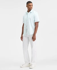 Alfani Men's Short-Sleeve Cooper Stripe Shirt, Macy's Exclusive
