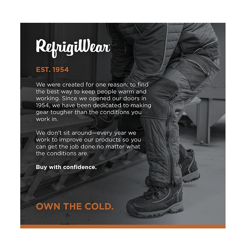 RefrigiWear Men's Frostline Hiker Boot - Waterproof, Anti-Slip, and Insulated for Extreme Cold