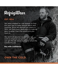 RefrigiWear Big & Tall Iron-Tuff Enhanced Visibility Bib Overalls - HiVis, Insulated Work Bibs, Water-Repellent, Windproof,