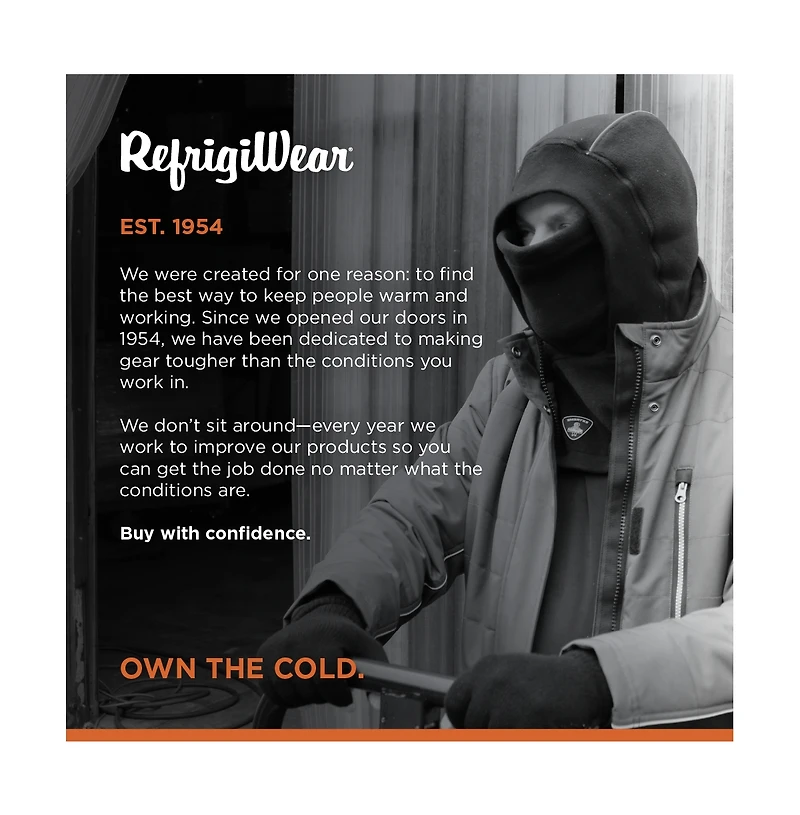 RefrigiWear Men's Extreme Hooded Balaclava | 3-in-1 Cold Weather Insulated Face & Neck Protection