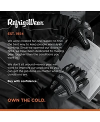 RefrigiWear Men's Extreme Freezer Gloves with Touch-Rite Nib - Insulated, Impact Protection, Touchscreen Compatible Work for -30°F