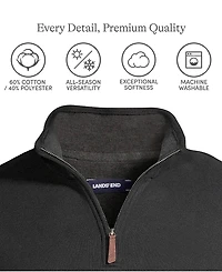 Lands' End Men's Big and Tall Bedford Rib Quarter Zip Sweater