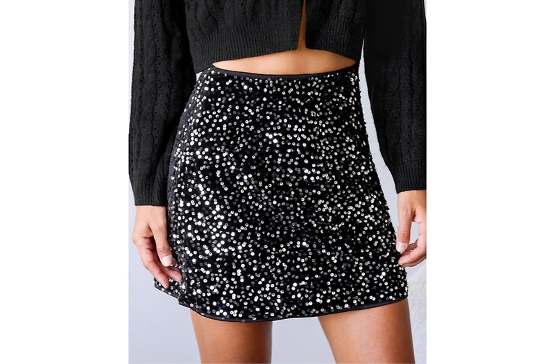 Cupshe Women's Show Stopper Black Mini Skirt