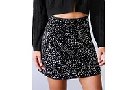 Cupshe Women's Show Stopper Black Mini Skirt