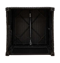 vidaXL Reclining Garden Chair Black Poly Rattan Standard
