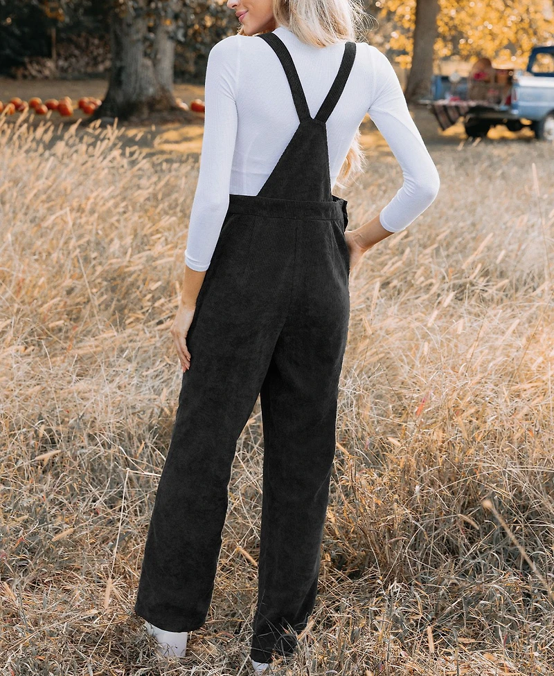 Cupshe Women's Corduroy Tie Strap Overalls