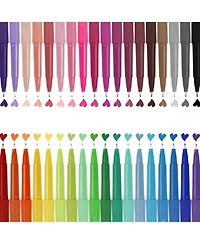 Htutwoo 10 Pcs Felt Tip Pens, Assorted Colors, For Journaling, Writing, Note Taking, Planner Coloring, Great For Art Office And School Supplies