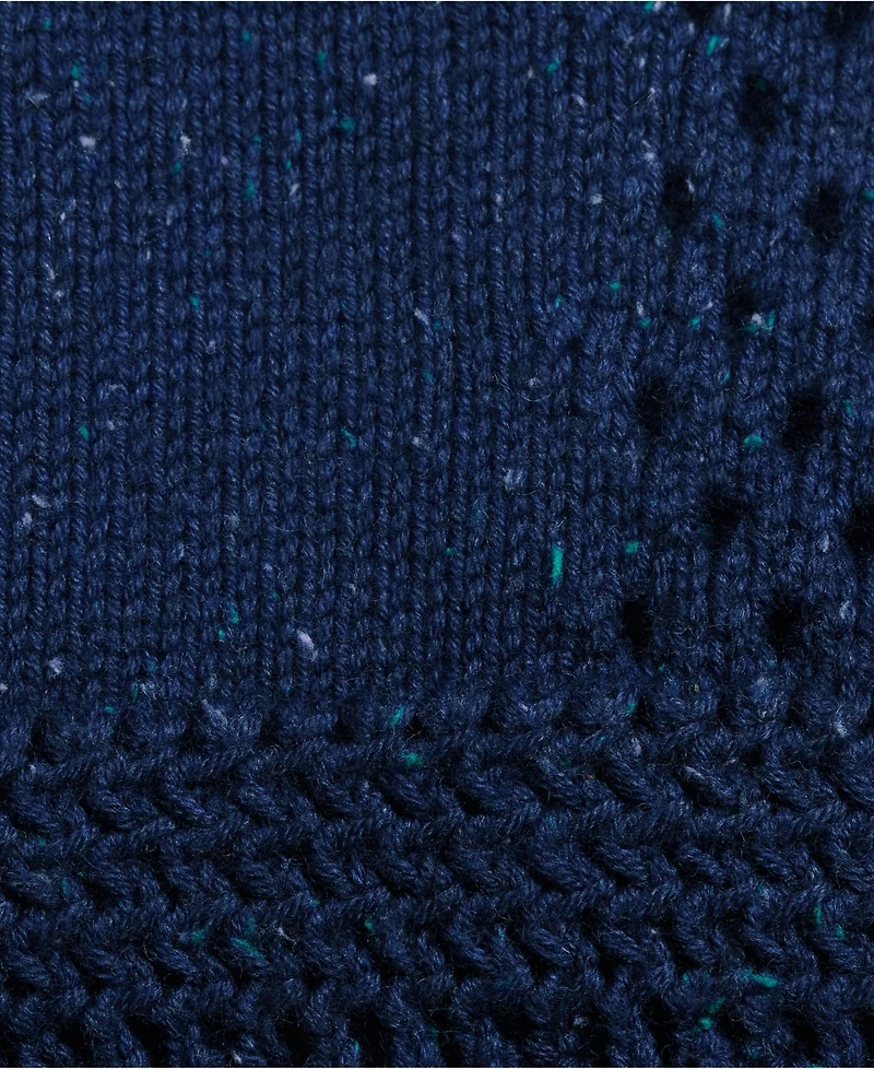 Lands' End Women's Drifter Large Collar Zip Front Cardigan Sweater