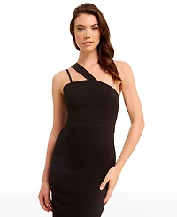 Dress the Population Women's Straight Neck Sheath Maxi