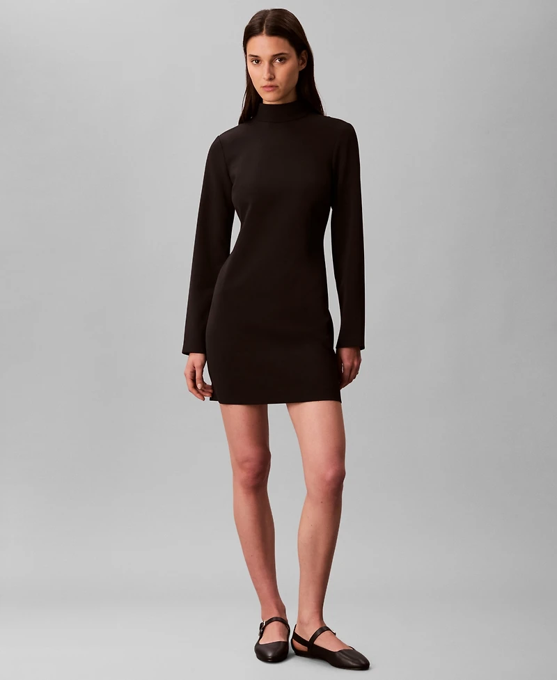 Calvin Klein Women's Long Sleeve Turtle Neck Mini Dress