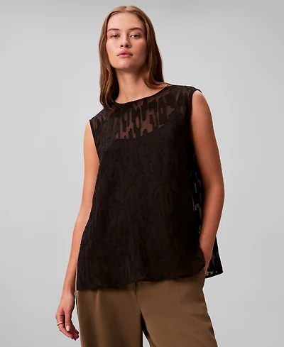 Calvin Klein Women's Sleeveless Burnout Blouse