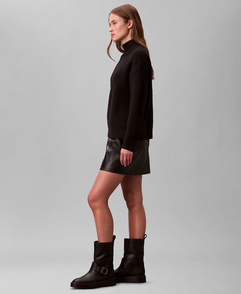 Calvin Klein Women's Relaxed Turtle Neck Sweater