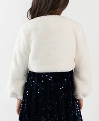 Rare Editions Girls 2T-6X Embellished Long Sleeve Jacket
