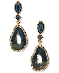 lonna & lilly Glass and Recon Stone Gold-Tone Post Drop Earrings