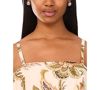 Msk Women's Sleeveless Tiered Midi Dress