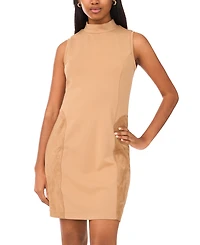 Msk Women's Mock Neck Sleeveless Dress