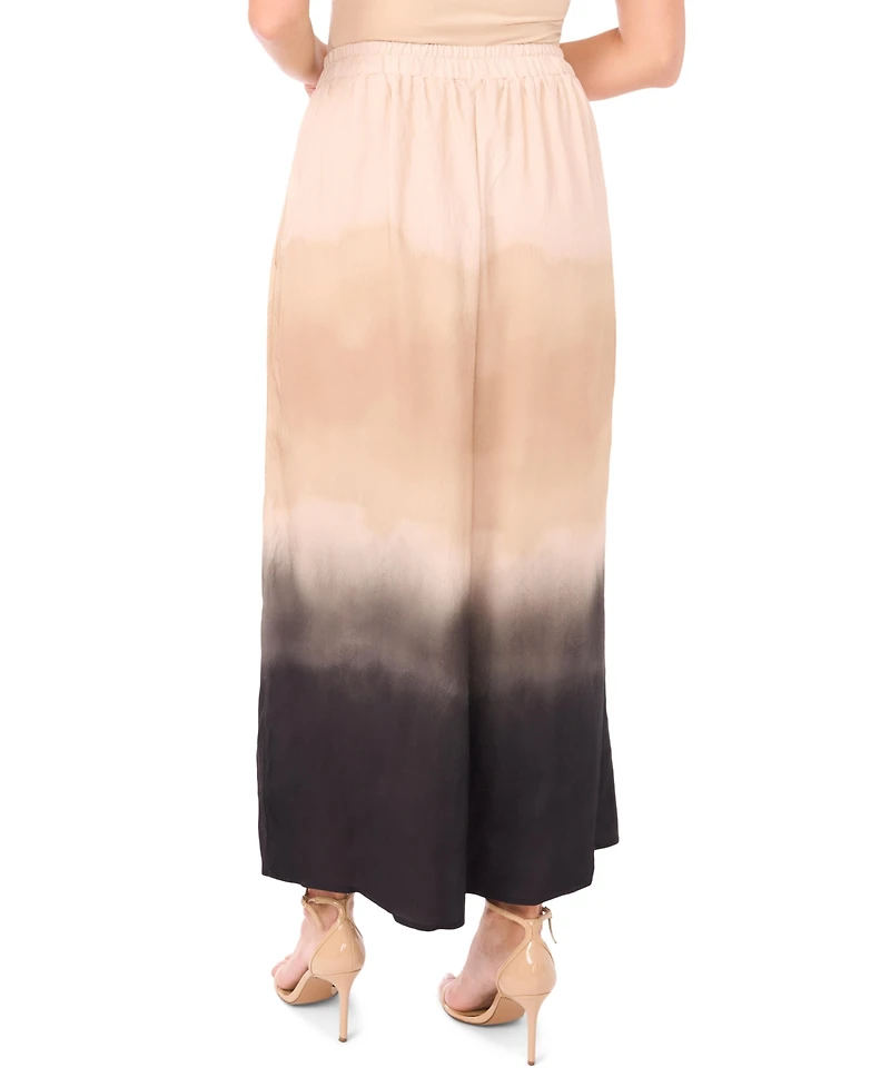 Vince Camuto Women's Gathered Tie-Dye Wide-Leg Pants