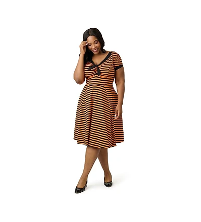 Unique Vintage Plus Natalie Swing Dress