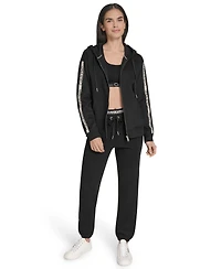 Calvin Klein Women's Fleece Logo Tape Hoodie Jacket