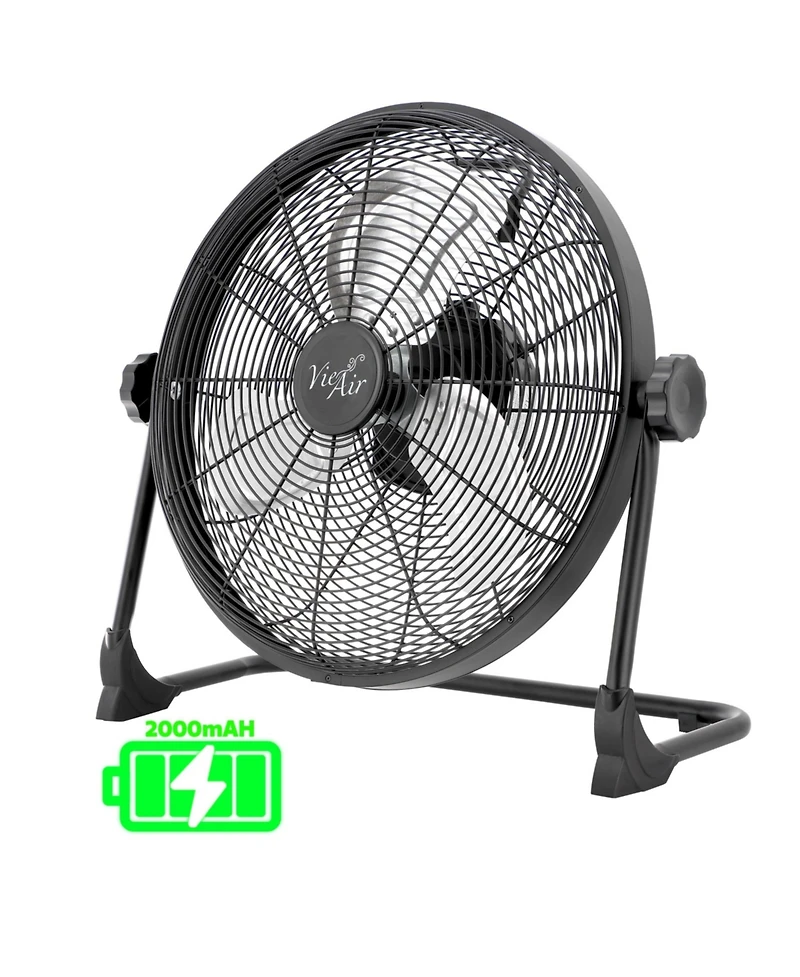 Vie Air 16 Inch Rechargeable Indoor/Outdoor Floor Fan (IPX4 Rated)