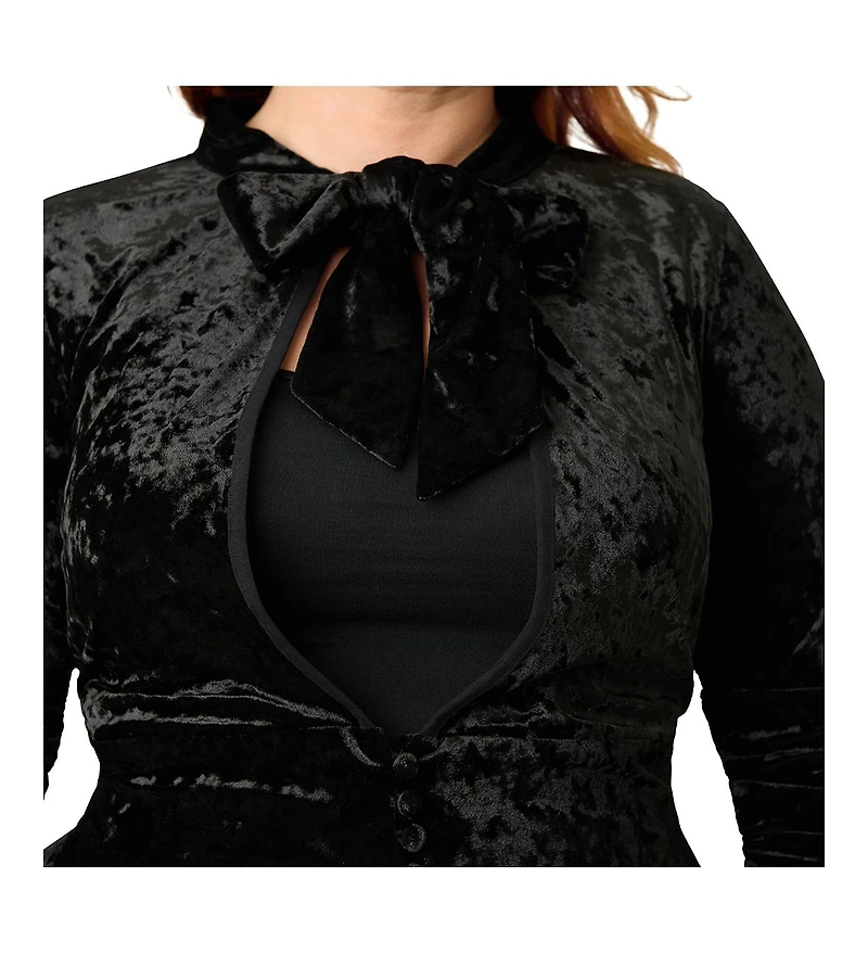 Unique Vintage Plus Three Quarter Sleeved Starlet Duster