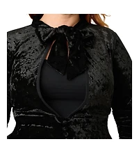 Unique Vintage Plus Three Quarter Sleeved Starlet Duster