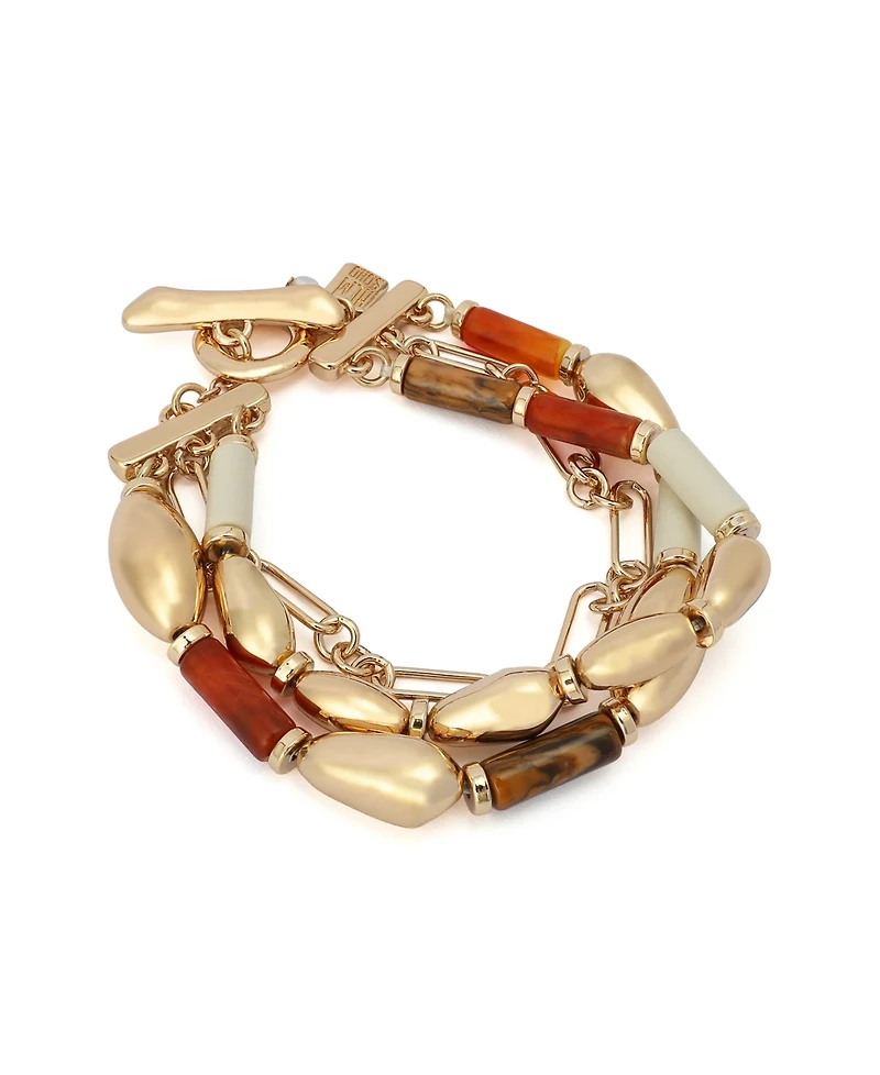 Robert Lee Morris Soho Mixed Stone Molten Beaded Bracelets