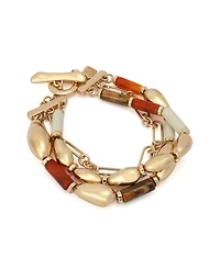 Robert Lee Morris Soho Mixed Stone Molten Beaded Bracelets